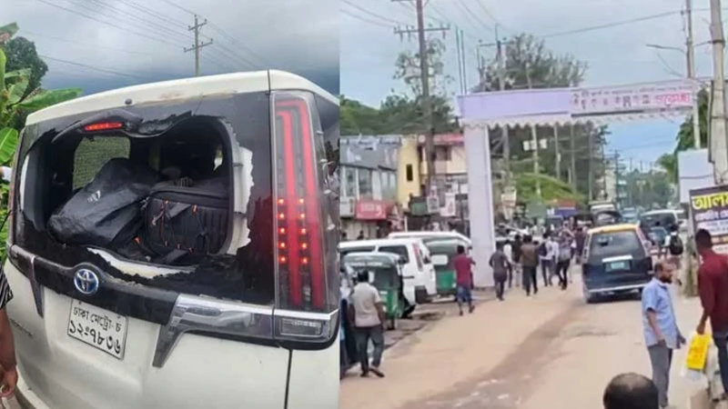 হবিগঞ্জের পর এবার সিলেটে এনসিপির গাড়িবহরে হামলা