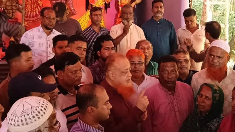 নাগরপুরে দুর্গা পূজার প্রস্তুতি পরিদর্শন করলেন এমপি  লাভলু
