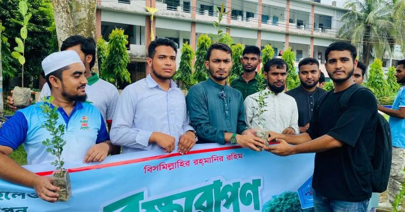 বাগেরহাট সরকারি পিসি কলেজে ছাত্রশিবিরের বৃক্ষরোপণ কর্মসূচি পালন