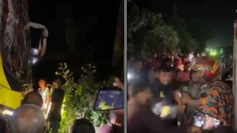 টাঙ্গাইলে বালুবাহী ট্রাকের সঙ্গে বাসের সংঘর্ষ: নিহত ৩