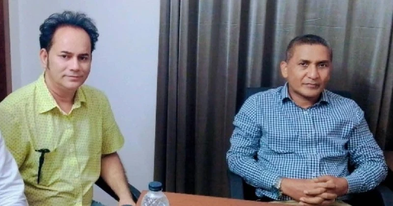 নুরুল ইসলাম নয়নের সাথে কানাডা যুবদলের প্রতিষ্ঠাতা সাধারণ সম্পাদক এ.কে আজাদের সৌজন্য সাক্ষাৎ