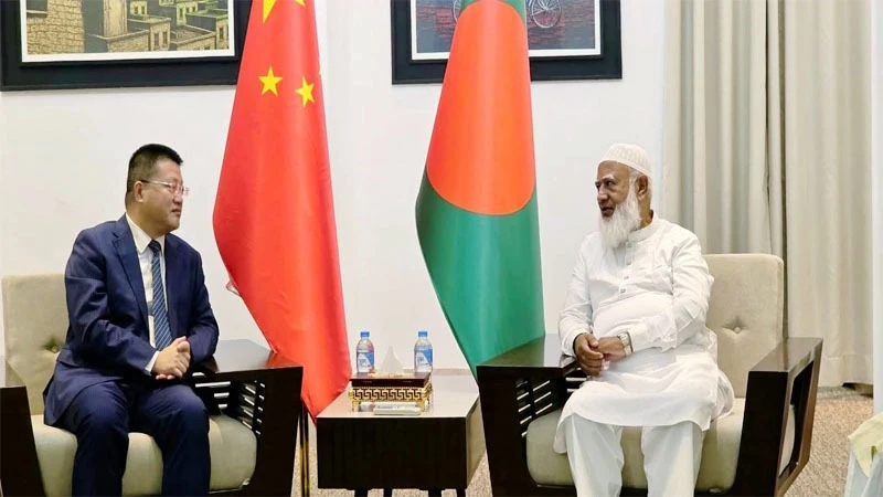 জামায়াতে আমীর সঙ্গে চীনা রাষ্ট্রদূত বিদায়ী সাক্ষাৎ