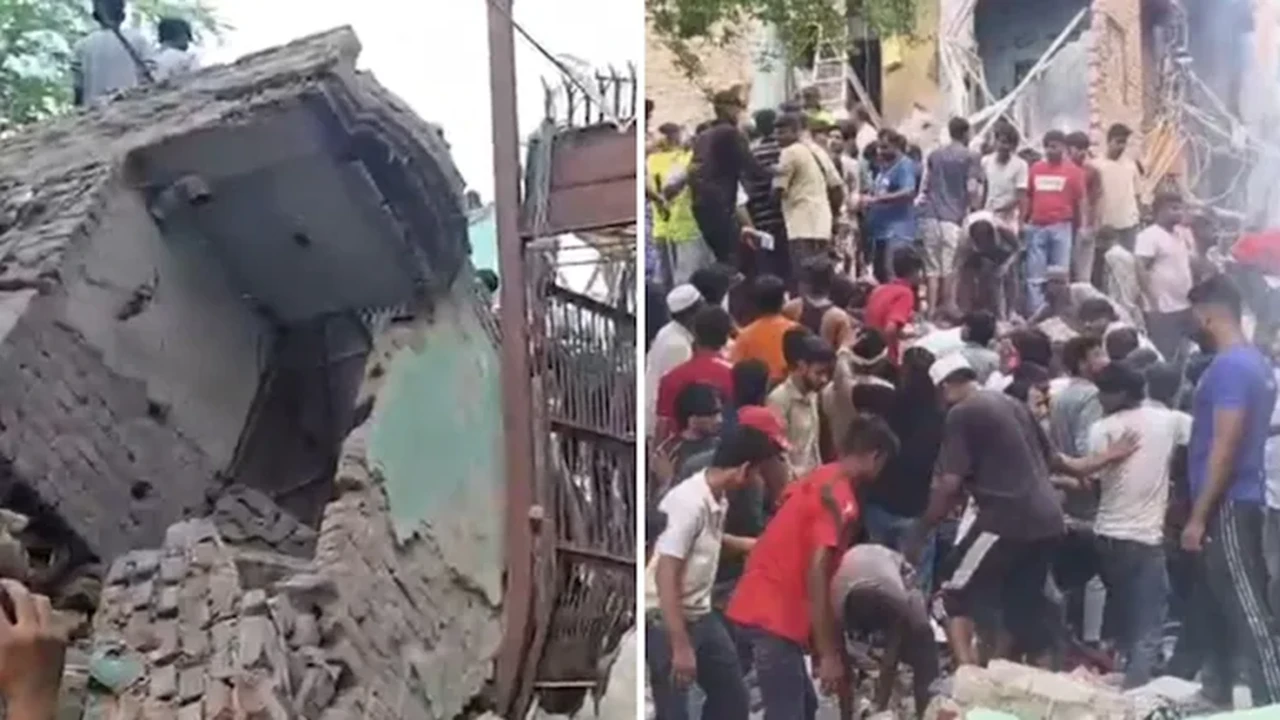 দিল্লিতে বহুতল ভবন ধস, বহু মানুষ আটকা