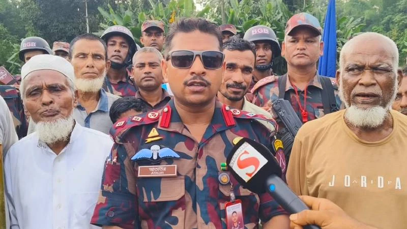 জুড়ী-বড়লেখা সীমান্তে ৩০ জনকে পুশইনের চেষ্টা প্রতিহত করলো ৫২ বিজিবি