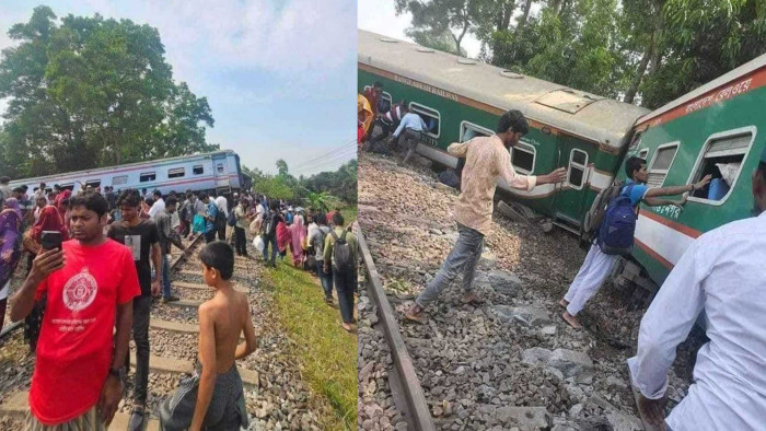 কুমিল্লায় বিজয় এক্সপ্রেসের ৯ বগি লাইনচ্যুত